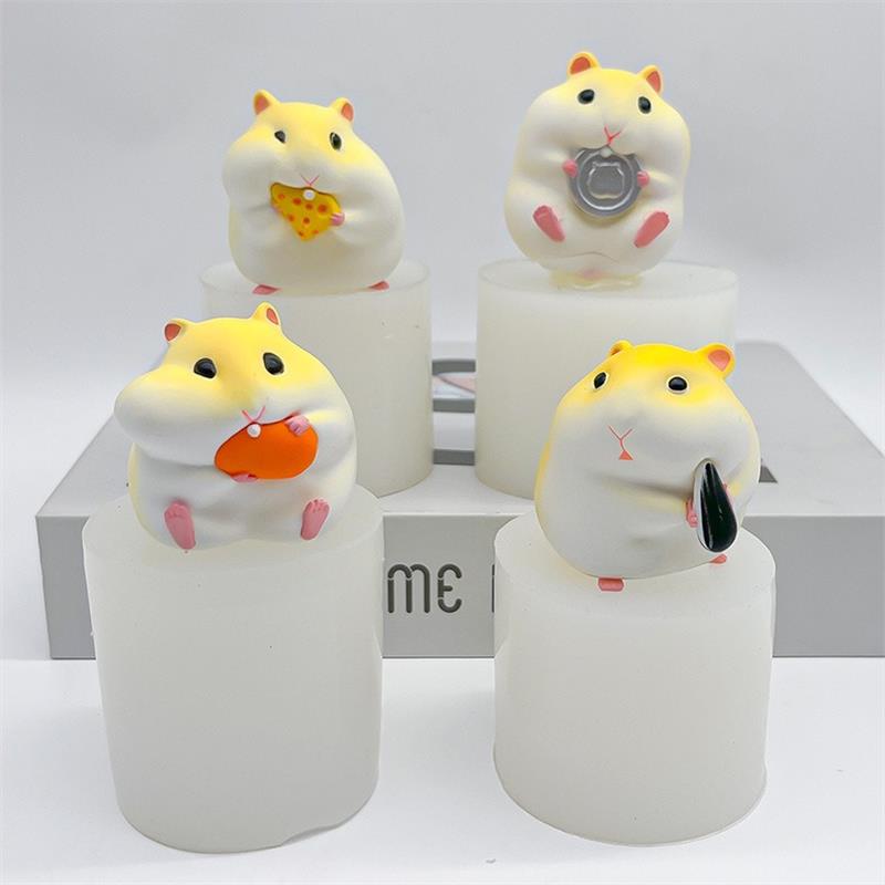 3D Cute Hamster Silicone Mold For Ice Cream Chocolate Jelly Pudding Cake Baking Decoration Mould DIY Kitchen Accessories