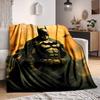 1 szt. Flanelowy koc Batman Lekki Miękki Ciepły Koc na Cały Sezon do Sofy, Łóżka, Podróży, Kempingu L1024154