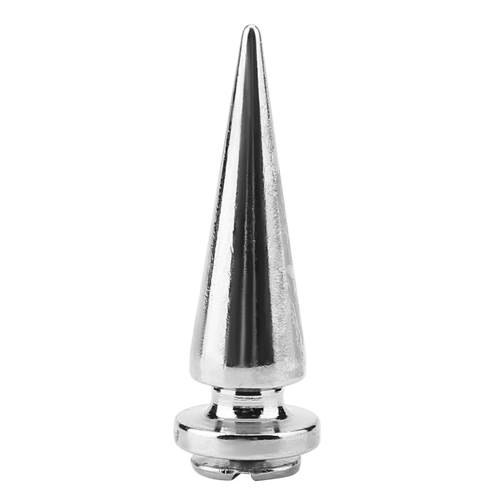 10 Stück Metallspitzennieten und Nieten Schraubverschluss für DIY Lederhandwerk (Silber)