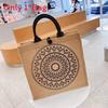 Snoopy Mickey Pattern Tote Bag With Cotton Linen Material For Daily Use And Trendy Casual Style