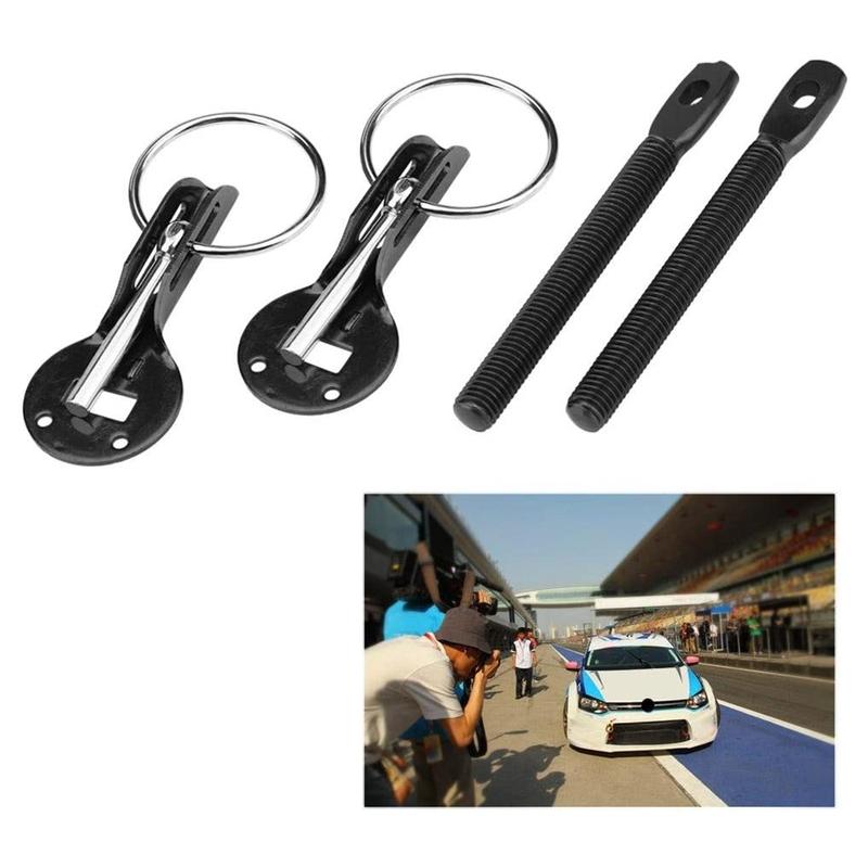 Universal Aluminum Alloy Mount Hood Pin Bonnet Lock Kit Car Tunning Lock Kit Down Hood Lock Latch Pins Vehicle Accessories HL-10