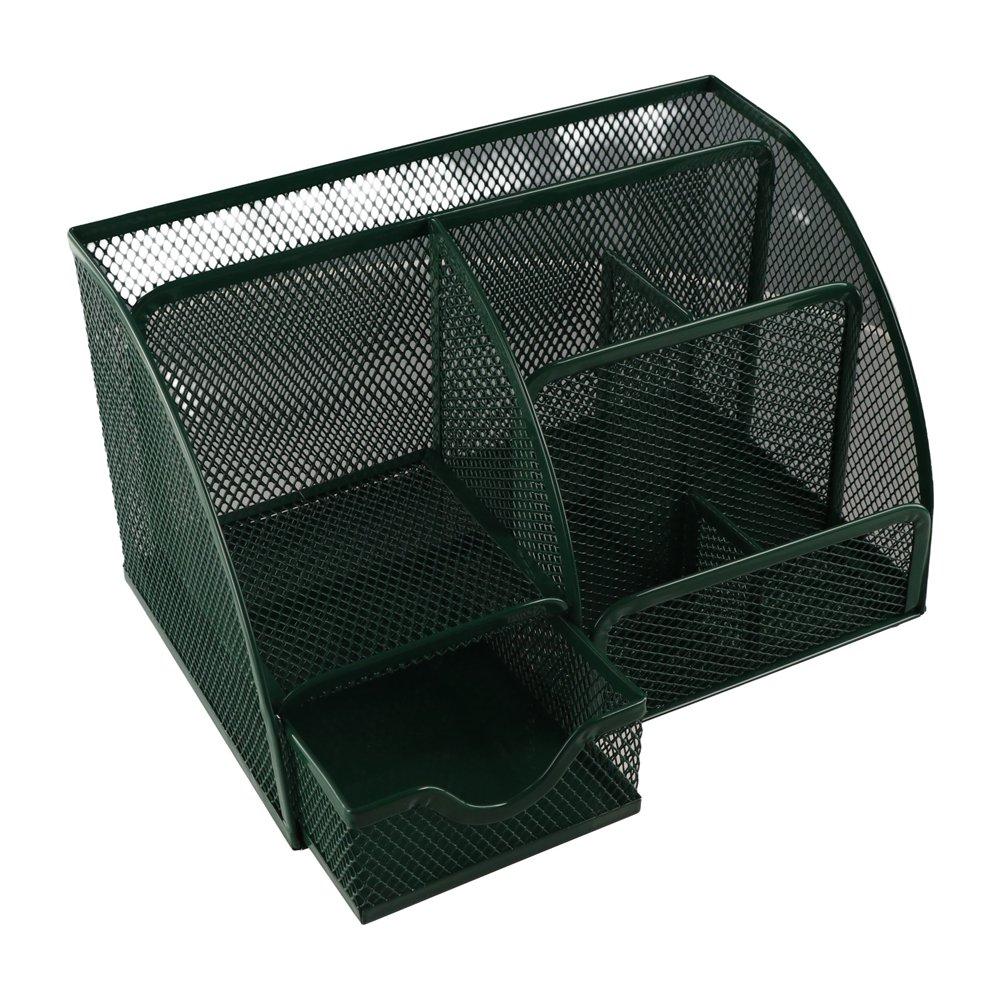 Metal Mesh Multi Grid Pen Holder Creative Sundries Storage Box Desk Organizer  School Office