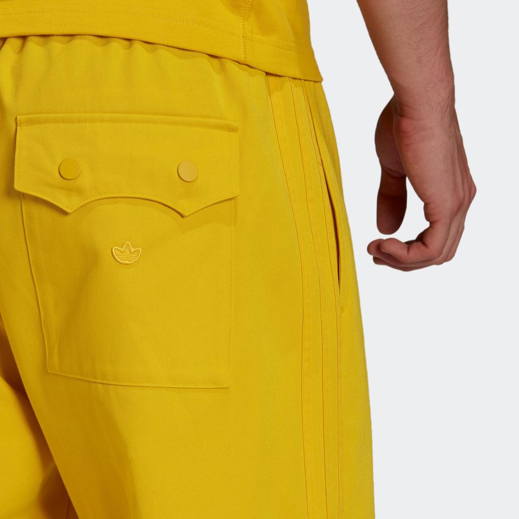 Adidas Originals Adicolor Trefoil TWILL PANTS Knitted Sweatpants Men's Yellow HC8602-