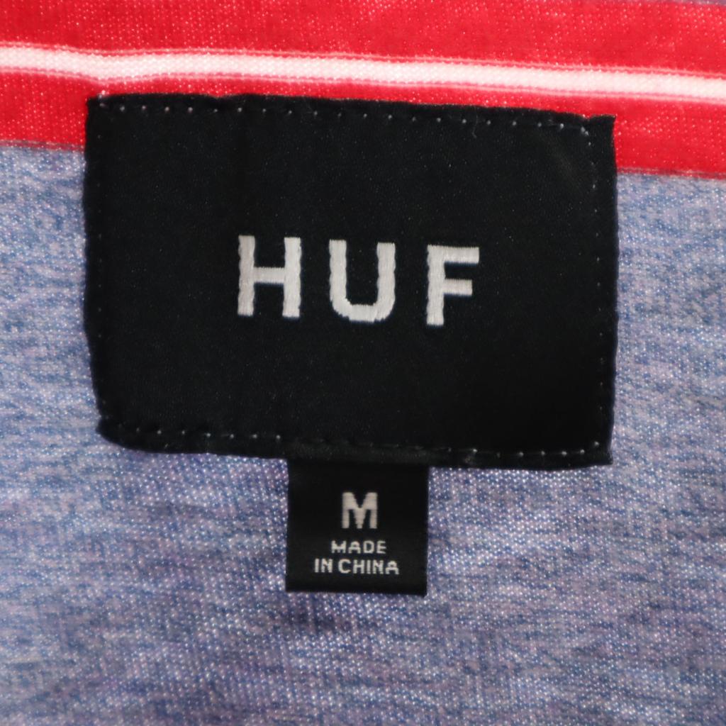 HUF Border Pattern Short Sleeve T-shirt M Blue Men's Used