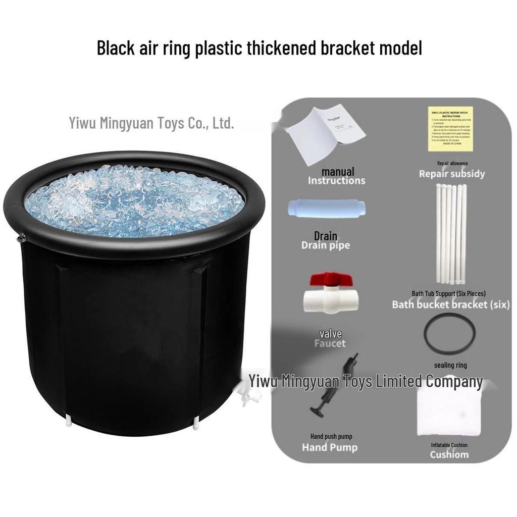 Portable Folding Ice Bath Tub for Adults - Home Assembly Athlete Soaking & Cooling Tub