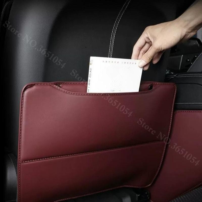 For Cadillac XT5 2025 2026 Leather Car Seat Back Kick Protector Rear Armrest Anti Kick Protect Anti-dirty Pad Auto Accessories