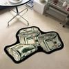 Trendy Printed US Dollar Note Floor Mat - Unique Design, Personalized, Anti-Slip, Home Decorative Carpet