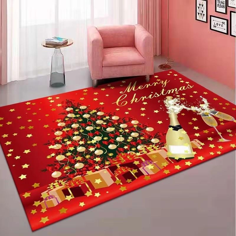 Christmas Decorations Carpet for Living Room Home Decor Sofa Table Large Area Rug Bedroom Entrance Doormat Bathroom Non-slip Mat