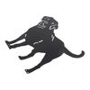 1Pcs Labrador Dog Garden Lawn Decoration Plug Black Dog Shape Outdoor Ground Insert Iron Art Craft