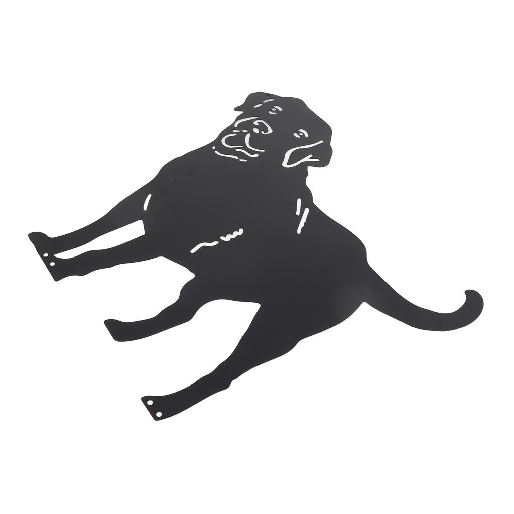 1Pcs Labrador Dog Garden Lawn Decoration Plug Black Dog Shape Outdoor Ground Insert Iron Art Craft
