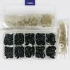 125pcs/box Oval Shape Plastic Safety Eyes Black Black Screw Eyes Plush Doll DIY Toy Eyes  For Toys