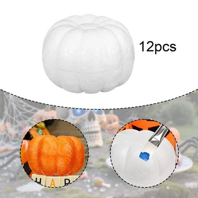 12 Sztuk Sztucznych Dyni z Pianki do Rękodzieła na Halloween Dekoracja Wewnętrzna Odpowiednie Szkoła Dom