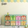 Number Hopscotch Rugs Lattice Floor Stickers, 1-10 Game Decals, Removable Indoor Hopping Tiles Cartoon Animals Wall Decals for Classroom School
