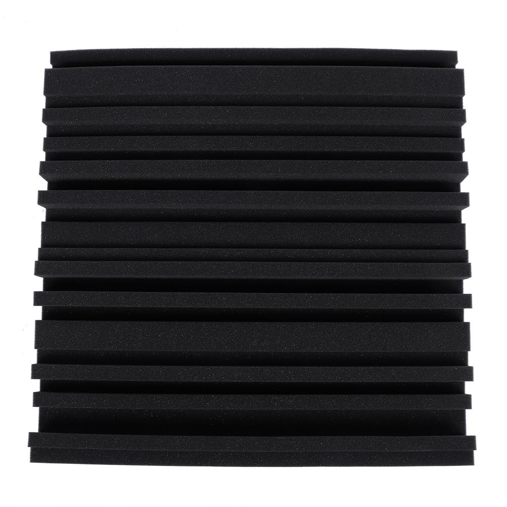 6Pcs Irregular Recording Studio Soundproof Foam Sound Insulation Absorption Deadening MaterialBlack