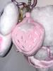 Plush Strawberry Bowknot Charm Keychains Sweet Lovely Pendant Hangings Ornament Keyring Backpack Decoration for Women