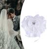 Wedding Rings Holder With Pearls Decors Soft Padding Bride Rings Box For Bridal Essential Ceremony Rings Organizer Case