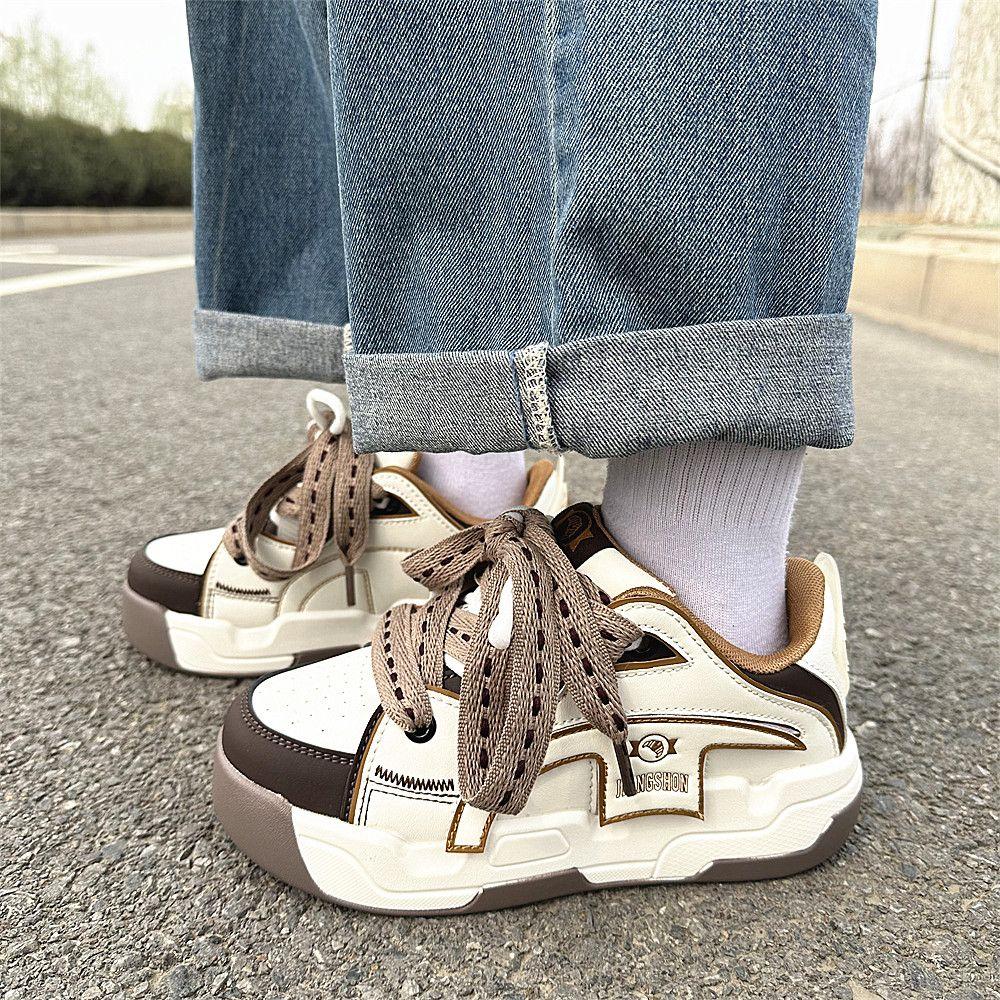 Wide Sole Women Chunky Sneakers Design Bread Shoes Girls Platform Sports Shoes 41 42 Womans Casual Shoes Free Shipping