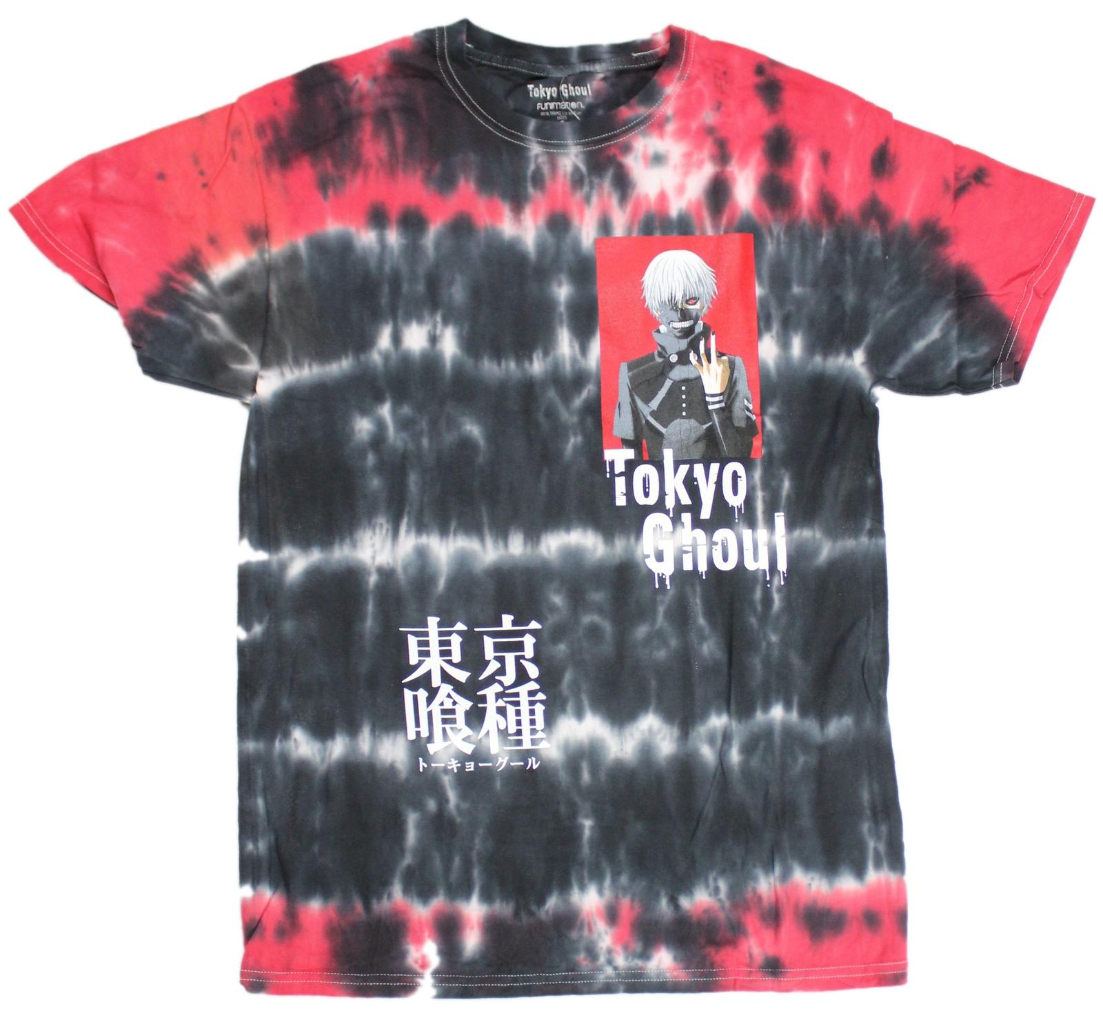 Tokyo Ghoul New Adult T-shirt Ken Kaneki Lapel Kanji Wash M