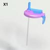 1pcs Soda Can Lid and Silicone Straw Soda Can Lid Reusable Suitable for Canned Beverages Beer Juice 1pcs with Straws