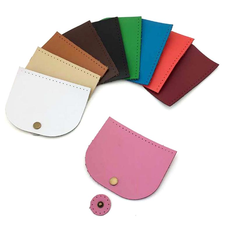 5pcs Bag Flip Cover PU Leather Magnetic Buckle Purse Handmade Bottom for DIY Handbag Shoulder Bags Making Accessories 10x12cm