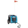Bicycle Trailer for Dogs Blue and Grey Oxford Fabric and Iron
