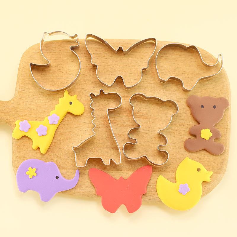 5/10Pcs Stainless Steel Cookie Cutter Diy Cake Biscuit Baking Mold Creative Kitchen Bakeware Cookie Tools Cake Decorating Moulds