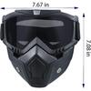 Paintball Mask Anti Fog,Motorcycle Helmet Riding Goggles Glasses With Removable Face Mask,Adjustable Motocross Eyewear