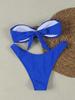 A18 Sexy European & American Solid Color Bandeau Bikini Set