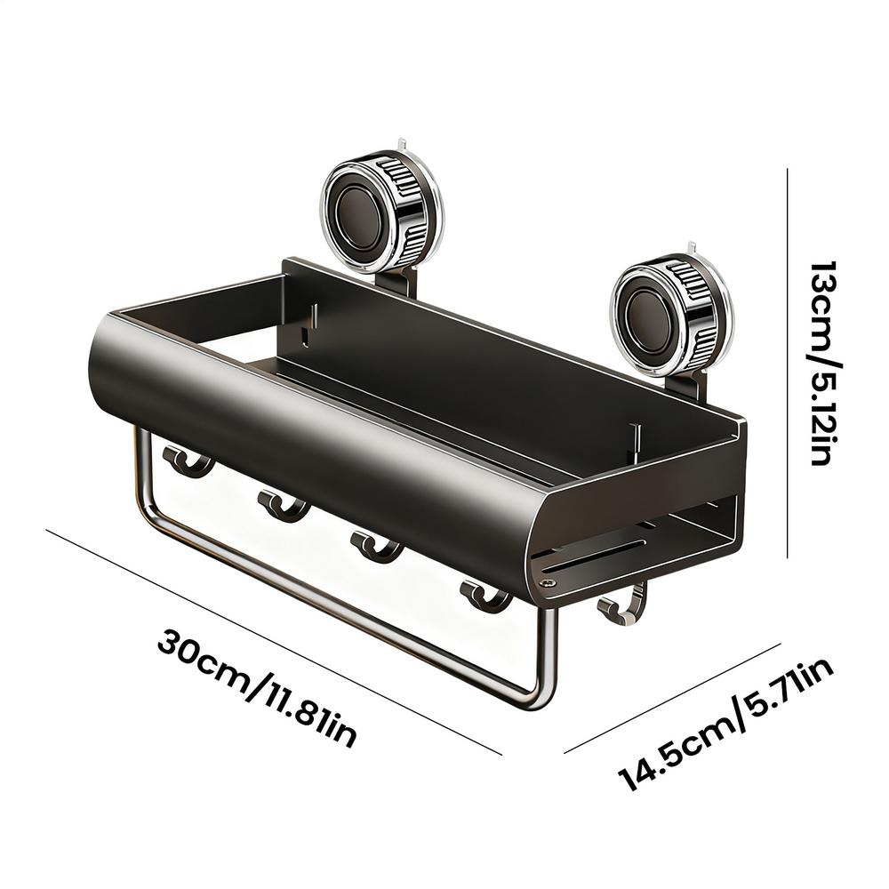 

Shower Shelf Suction Cup Anti-Slip Basket Wall Mount Suction Cup Storage Rack for Bathroom for Laundry Room Restroom Bedroom