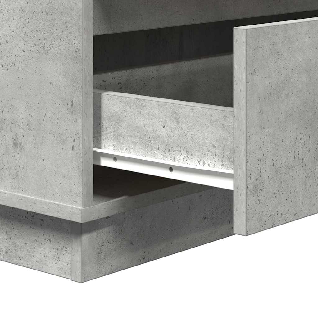 Nightstand Concrete Grey 71 X 34.5 X 75 Cm Engineered Wood