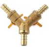 Durable Brass Shut Off Ball Valve 2 Switch 3 Way Pipe Fitting Connector 11mm Hose Barb Ball Valve Adapter Fuel Gas Water Oil