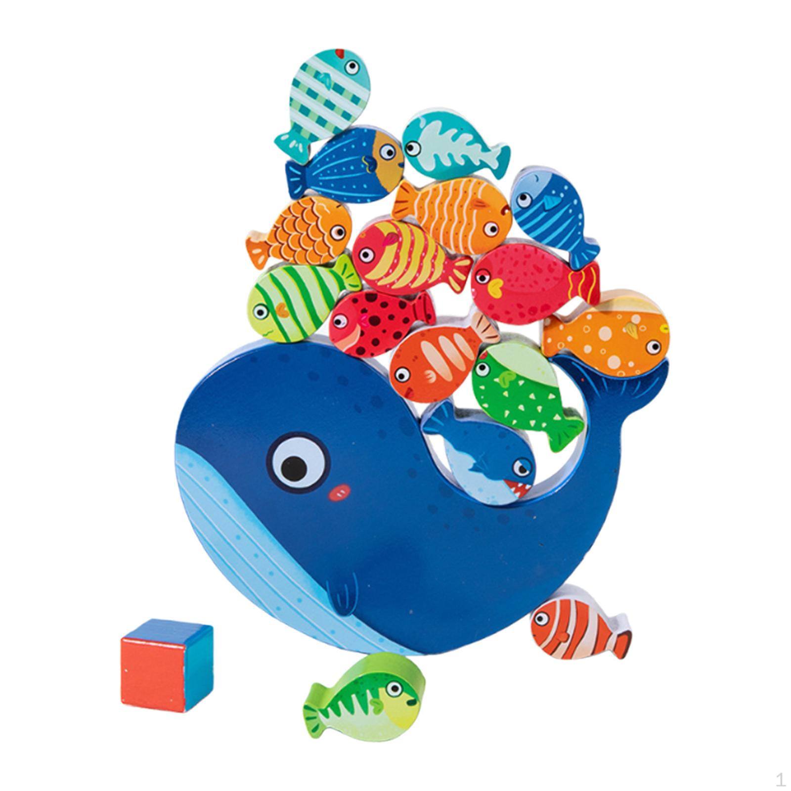 Образовательные Монтессори игрушки-пирамидки Развивающие сортировку и интеллект Игровой набор для детей Fish