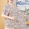 Plus Size 3XL-8XL Summer Casual Blouses for Women Tops Loose Vintage Clothes Oversize Short Sleeve Shirt