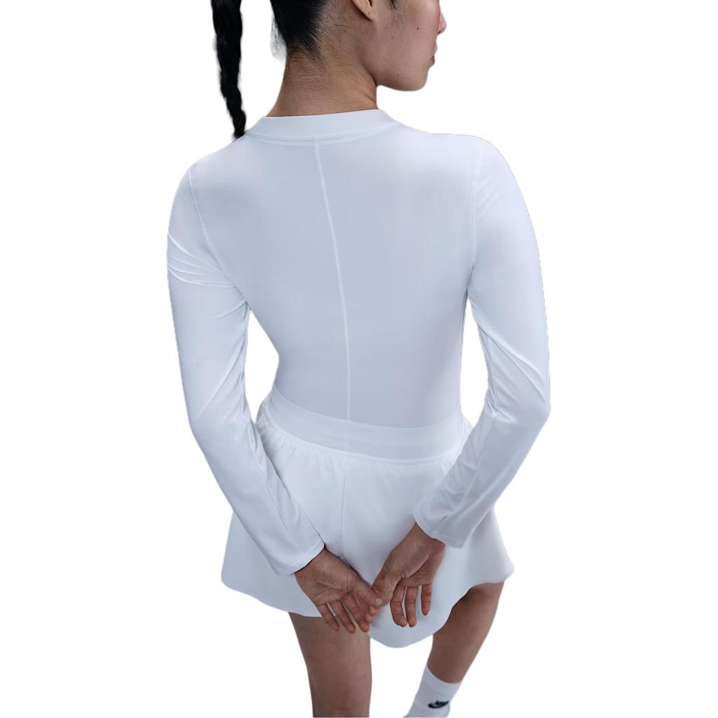 Nike Court Advantage Dri-FIT Einfarbig Bequemes Langarm Tennis-Shirt Damen Oberteile Weiß FZ6738100