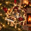 Gift for Music Lovers 2D Christmas Melody Hanging Ornament, Musical Theme Tree Decor, Festive Decoration Piano Treble Clef Violin Bell Note