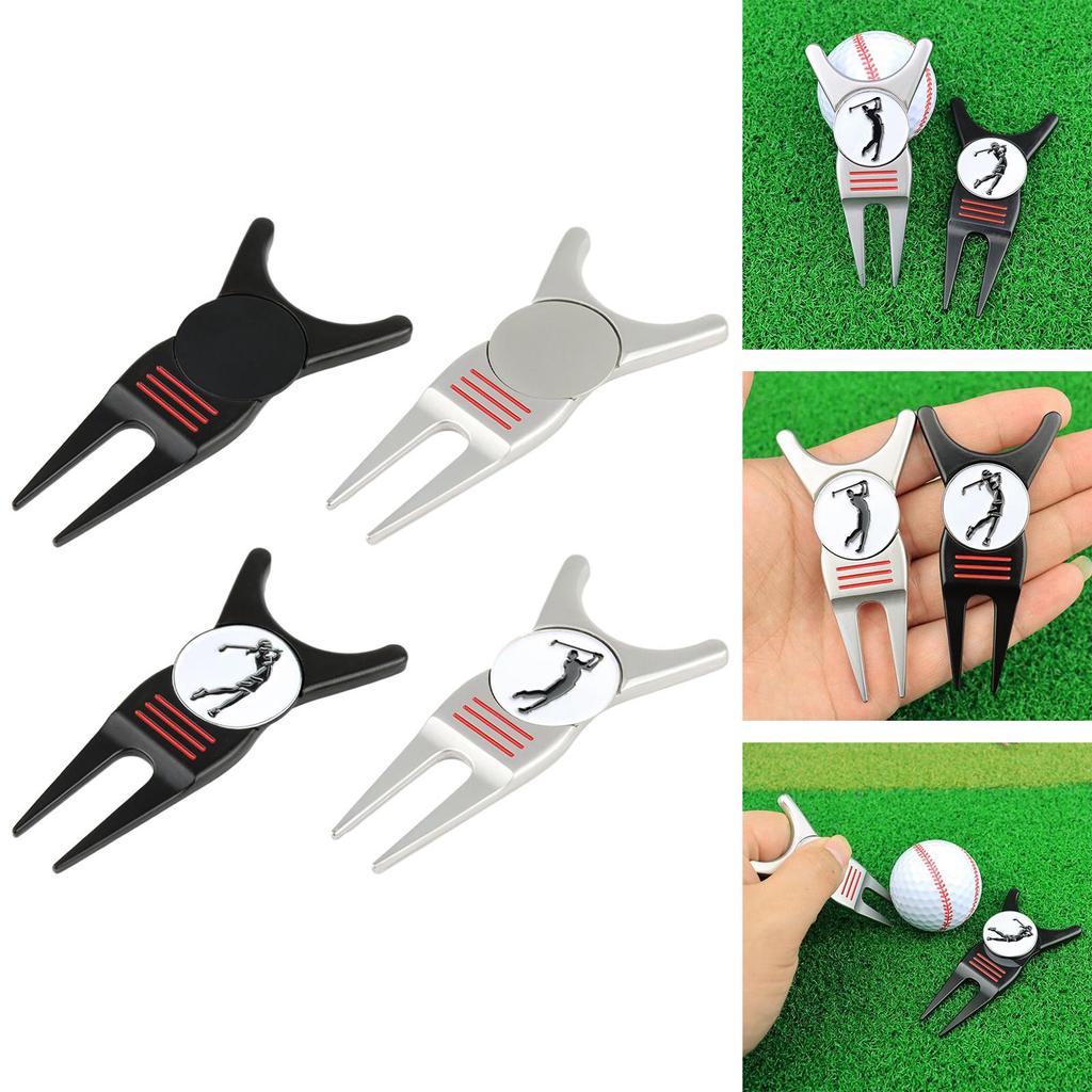 Multifunctional Golf Repair Tool Golf Club Holder Groove Cleaner Turf