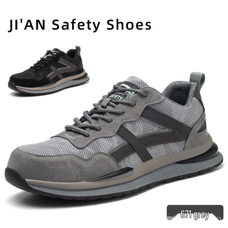 Reflective Steel Toe Safety Work Shoes - Anti-Smash, Anti-Puncture, Lightweight, Comfortable Men s Labor Protection Footwear