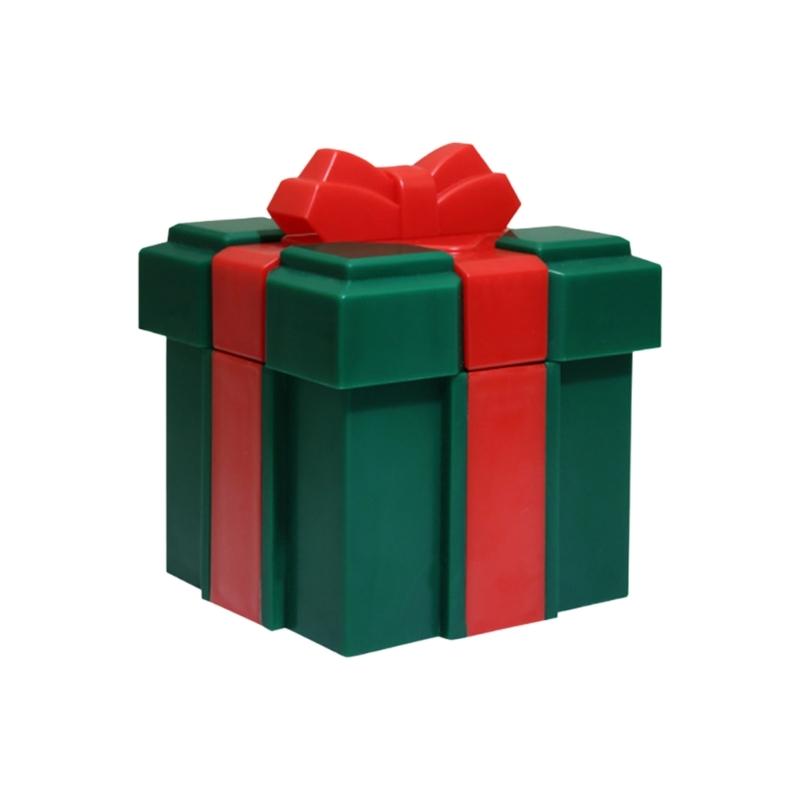 Plastic Holiday Gift Box With Heart Bowknot Decoration For Christmas Party Supplies Home Or Office Festival Decorations