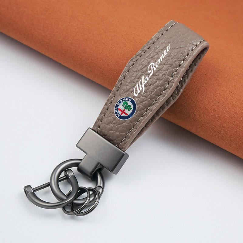 Portachiavi Auto di Lusso in Vera Pelle per Alfa Romeo STELVIO Giulia 159 Giulietta 147 Mito 156 MTO Sportiva Accessori SY1