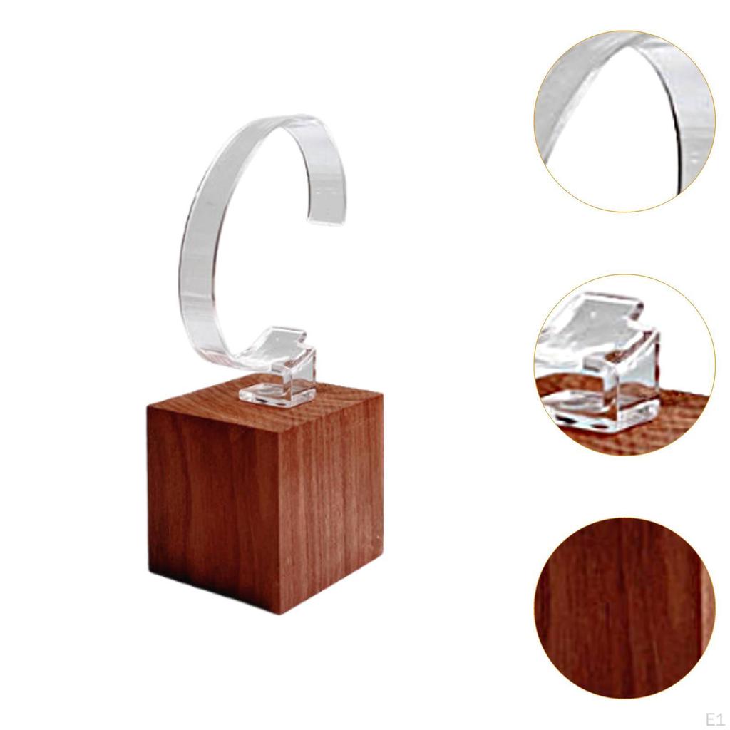 C Organizer for Timepieces, Wooden Display Stand Dresser