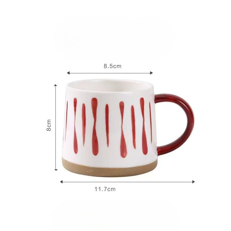 Designový smysl pro niku Hrníček Vysoká hodnota Akvarelový keramický hrnek Kamenina Hrníček pro pár Kancelářský hrnek na kávu Mléčný hrnek