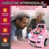Children's Motor Set with Tools, 61 Pieces, Steering Wheel, Horn, Headlights, Storage Box and Wheels, 40x39x47 Cm, Pink