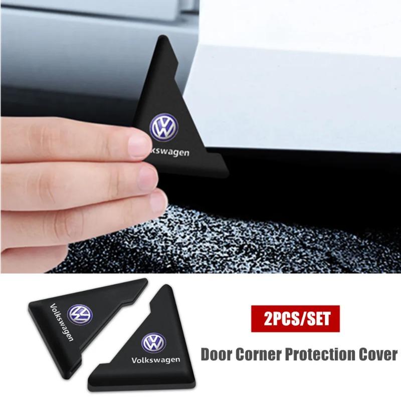 Hub Caps 2/4PCS Silicone Car Door Corner Cover Anti-Scratch Protection Stickers For VW Volkswagen Golf 6 7 Polo Passat Touran Je Bzhr17