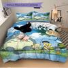Neighbor Totoro Adventure Print 3Pcs Bedding Setduvet Cover With 2 Bedropillowcase Home Birthday Gift