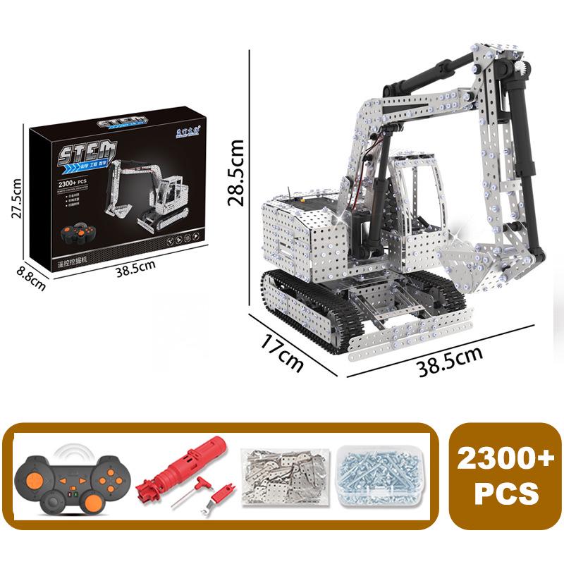 

Large Remote Control Excavator Building Blocks 3D Metal Model Toy for Boys 38.5 x 27.5 x 8.8 cm