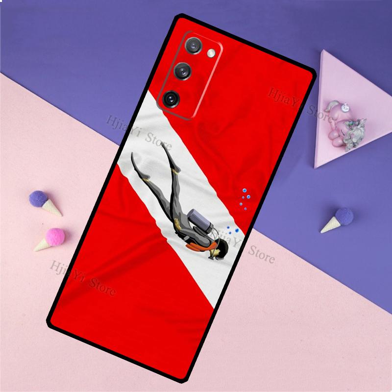 Dive Scuba Diver Shark Diving Cover For Samsung Galaxy S20 FE S8 S9 S10 Plus Note 9 10 Note 20 Ultra S21 Phone Case