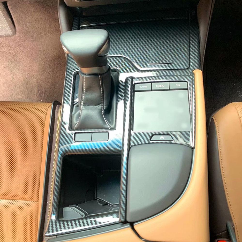 Carbon Fiber Style Gear Shift Control Panel Cover Trim For Lexus ES350 ES300H 20