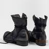 Magasszárú pántos férfi bakancsok fekete bőr fűzős motoros csizmák vastag sarkú magasságnövelő férfi cipők divatos csizmák