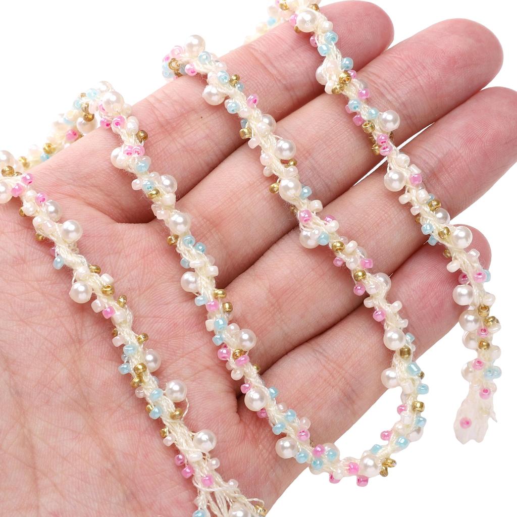 Rice Bead String Polyester Woven Tape For DIY Dresses Sewing Supplies