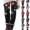 Women's Christmas Printed Stretch Leggings Casual Pants for Everyday Home Wear